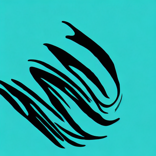 AI image generated of A black and white drawing of a wave.