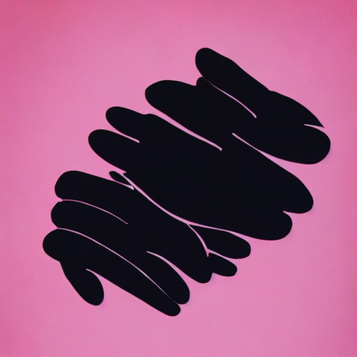 A black and white drawing of a hand on a pink background. AI image generated of A black and white drawing of a hand on a pink background.