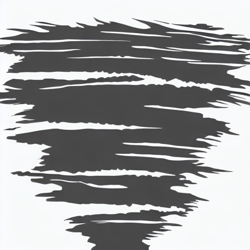 A black and white drawing of a tornado. AI image generated of A black and white drawing of a tornado.