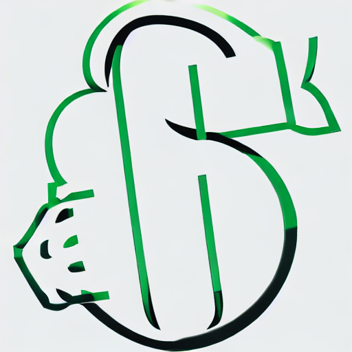 A green dollar sign with a black outline. AI image generated of A green dollar sign with a black outline.