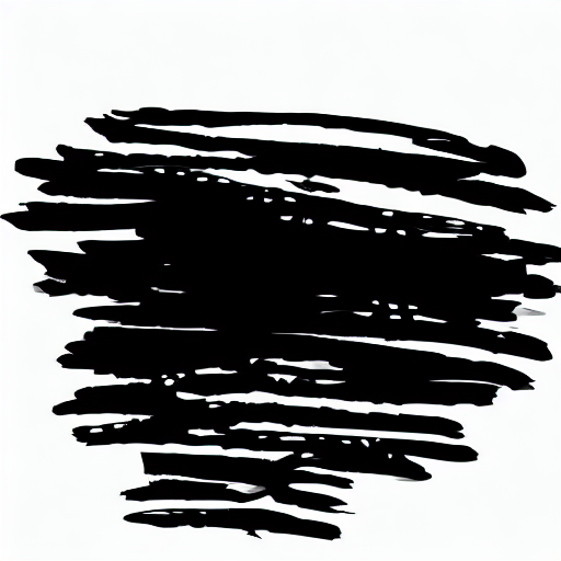 A black and white drawing of a black line. AI image generated of A black and white drawing of a black line.