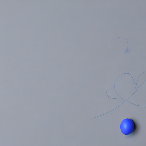 A blue dot is on a gray background. AI image generated of A blue dot is on a gray background.
