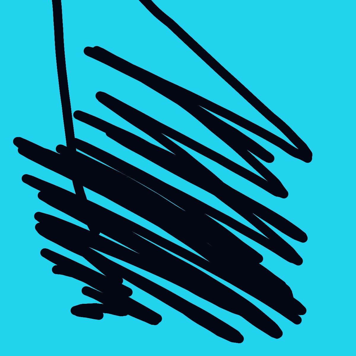 A black and white drawing of a rope.