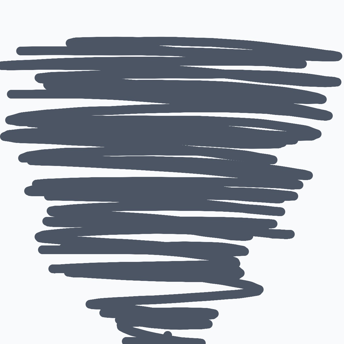A black and white drawing of a tornado.