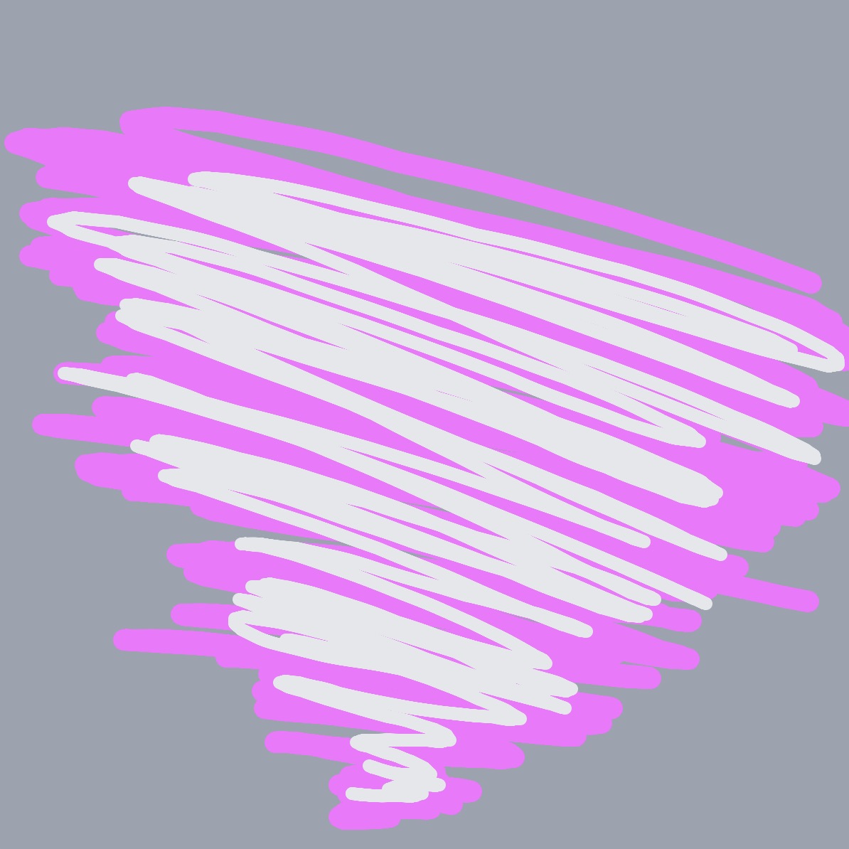 A purple line drawing of a storm.